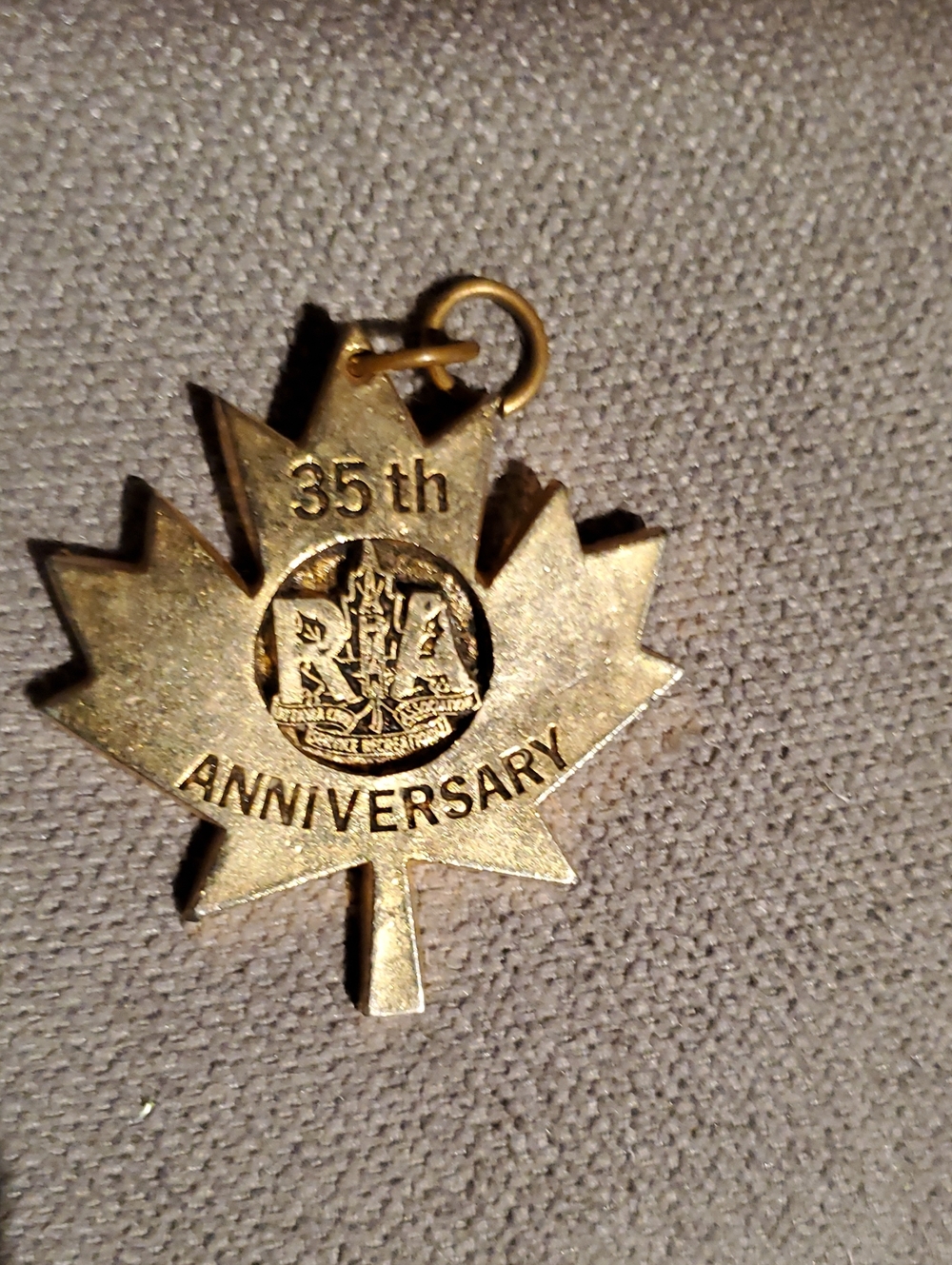 35th Anniversary Gold Maple Leaf Pendant - Women's Jewelry
